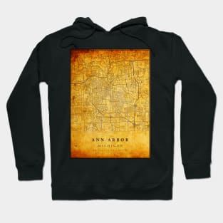 Map of Ann Arbor Hoodie